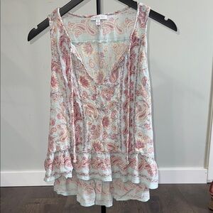 Patrons of Peace Pink Asymmetrical Tank Top